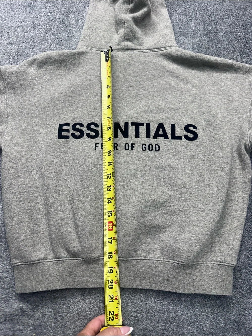 Essentials Men’s Gray Crewneck Hoodie Sweatshirt